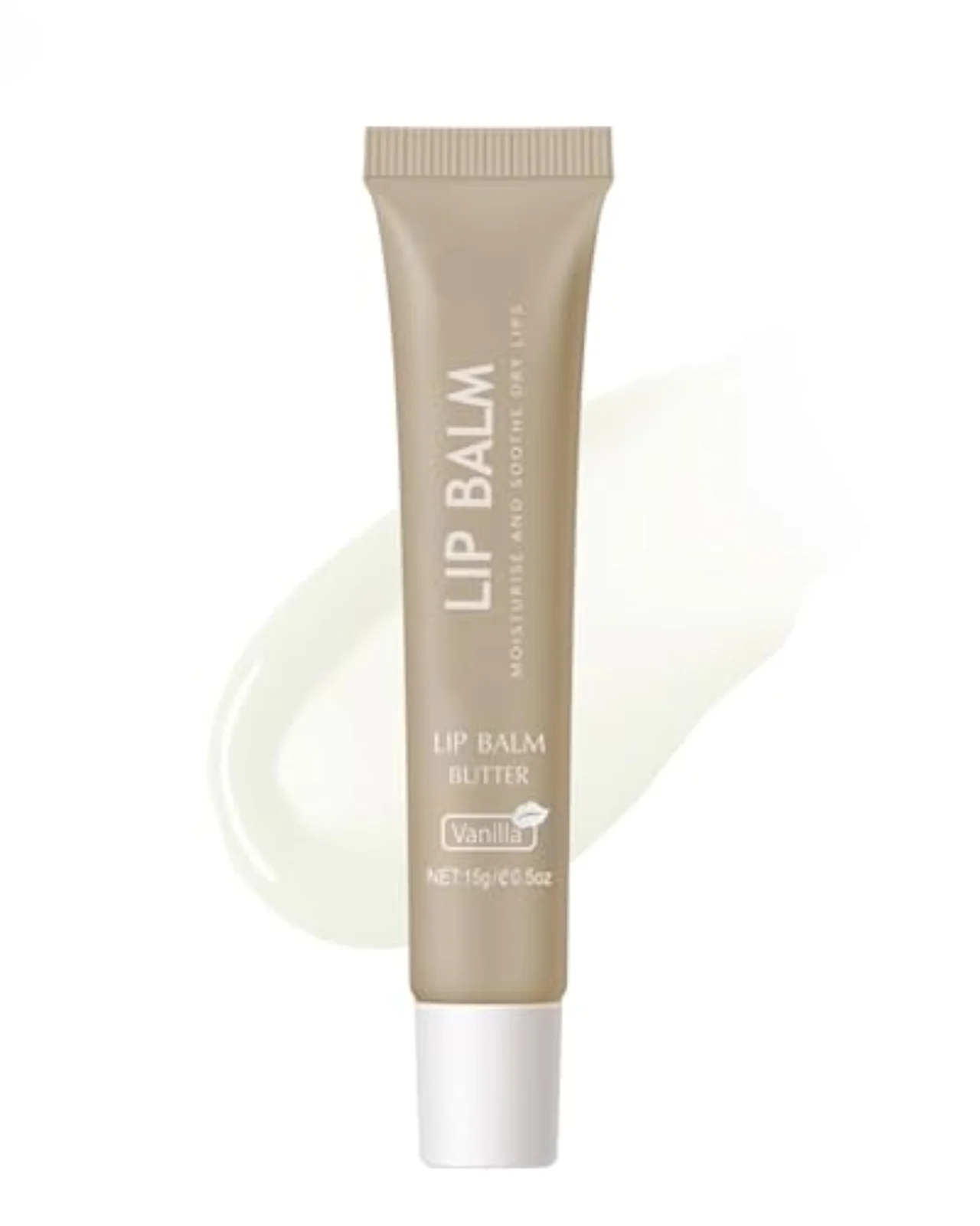 Lip Balm Butter Vanilla,Hydrating Clear Lip Gloss Oil, Lip Care Moisturizer