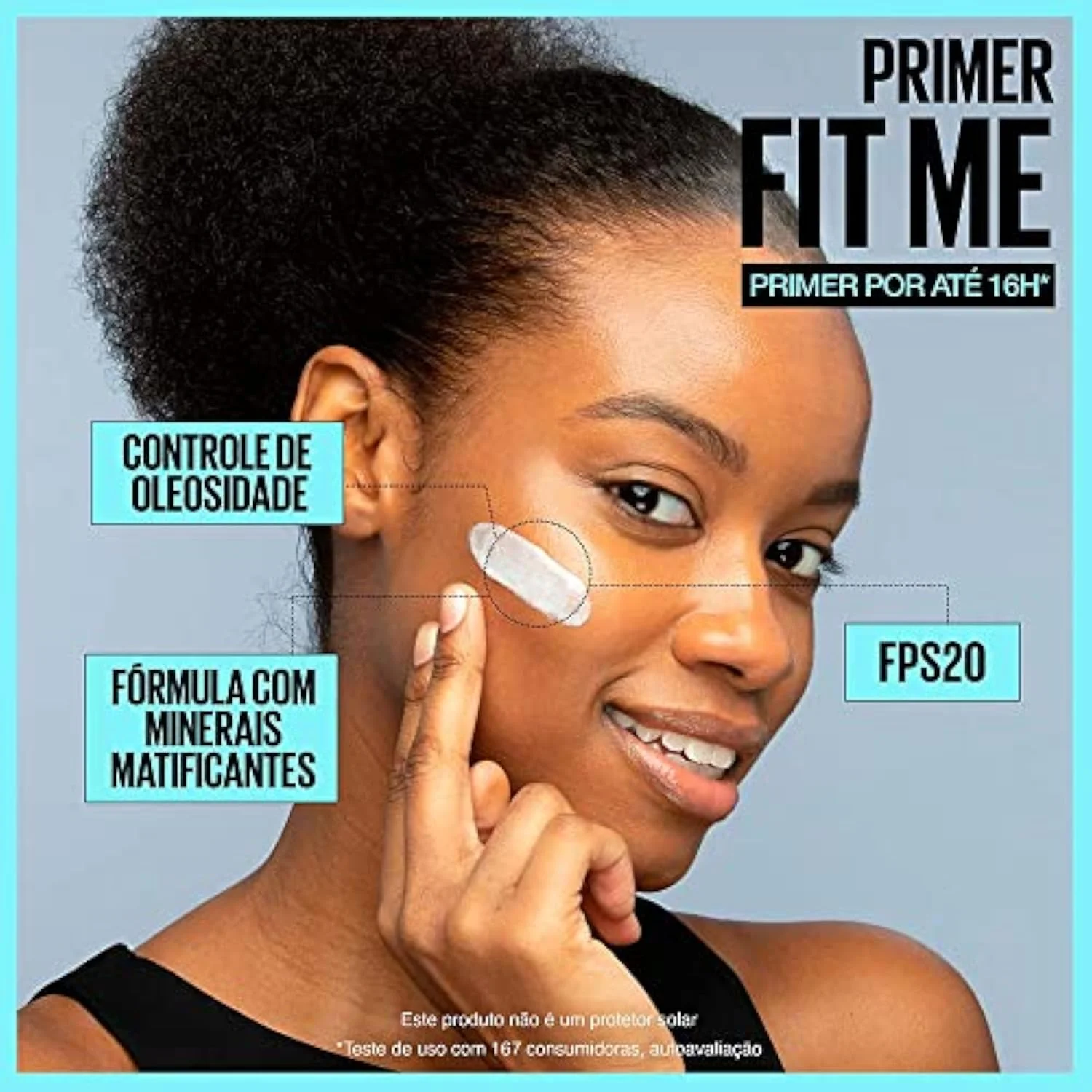 Maybelline Fit Me Matte + Poreless Mattifying Face Primer Makeup With Sunscreen, Broad Spectrum SPF 20, 16HR Wear, Shine Control, Clear, 1 Count