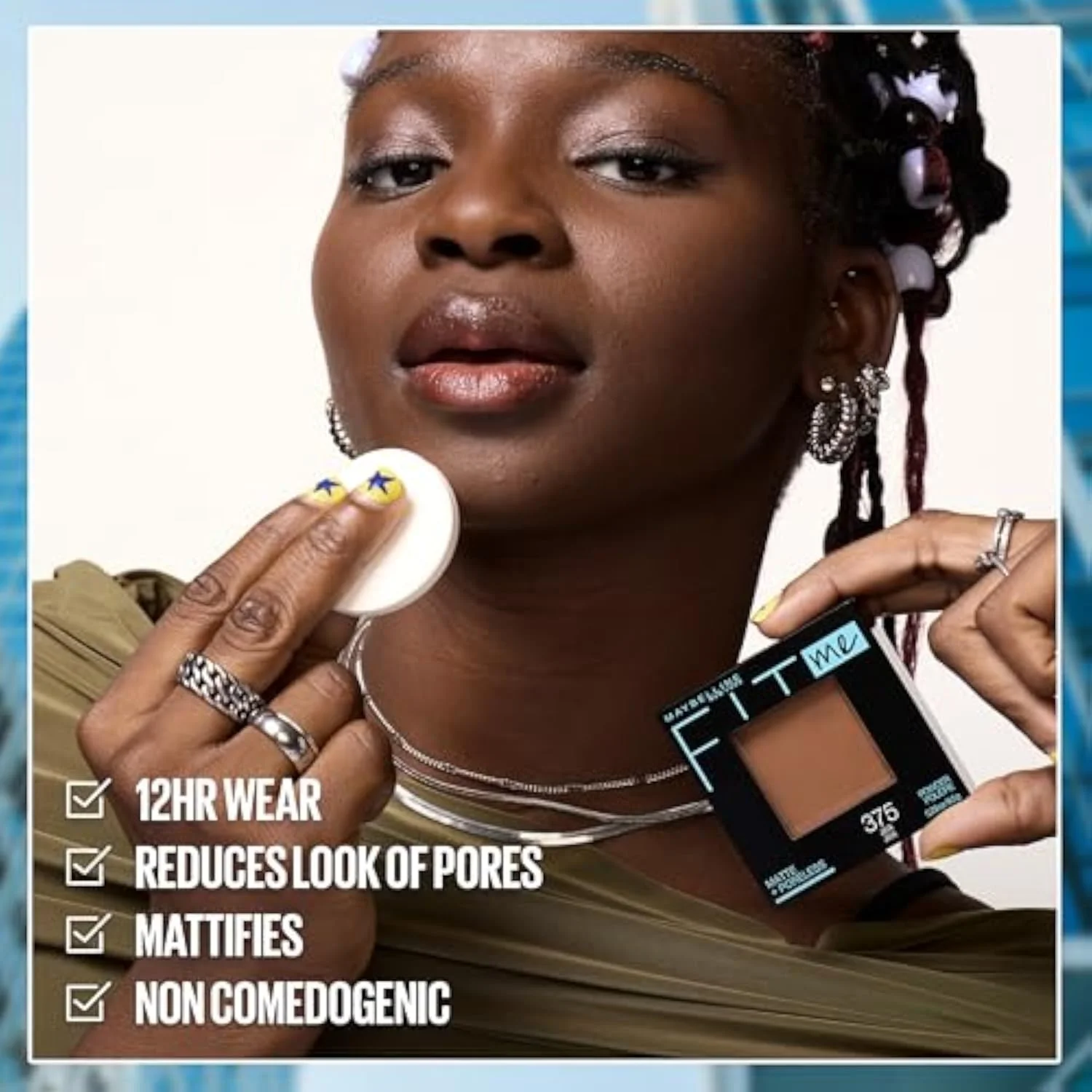 Maybelline Fit Me Matte + Poreless Pressed Face Powder Makeup & Setting Powder, Translucent, 1 Count