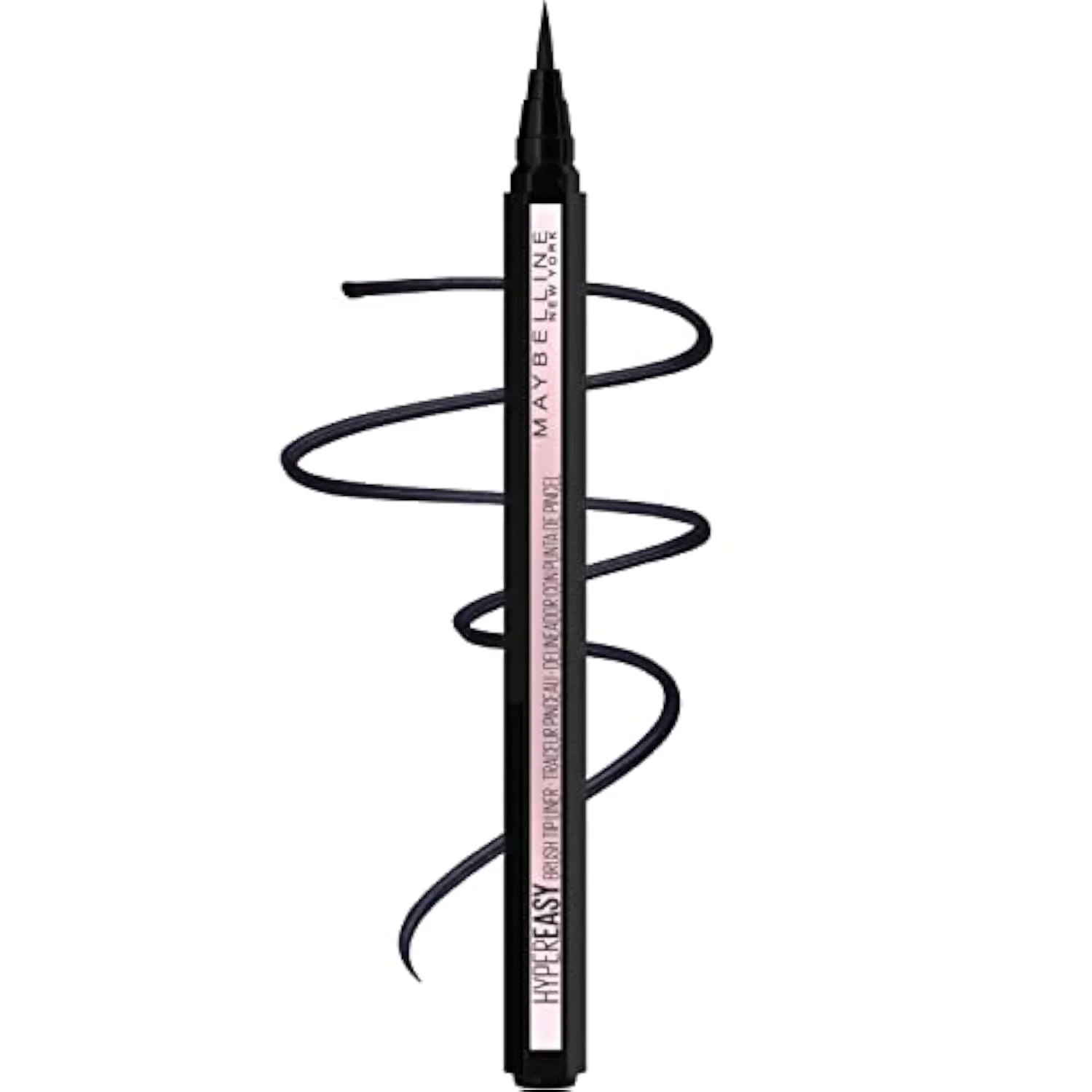 Maybelline Hyper Easy Liquid Pen No-Skip Eyeliner, Satin Finish, Waterproof Formula, Pitch Black, 0.018 Fl Oz