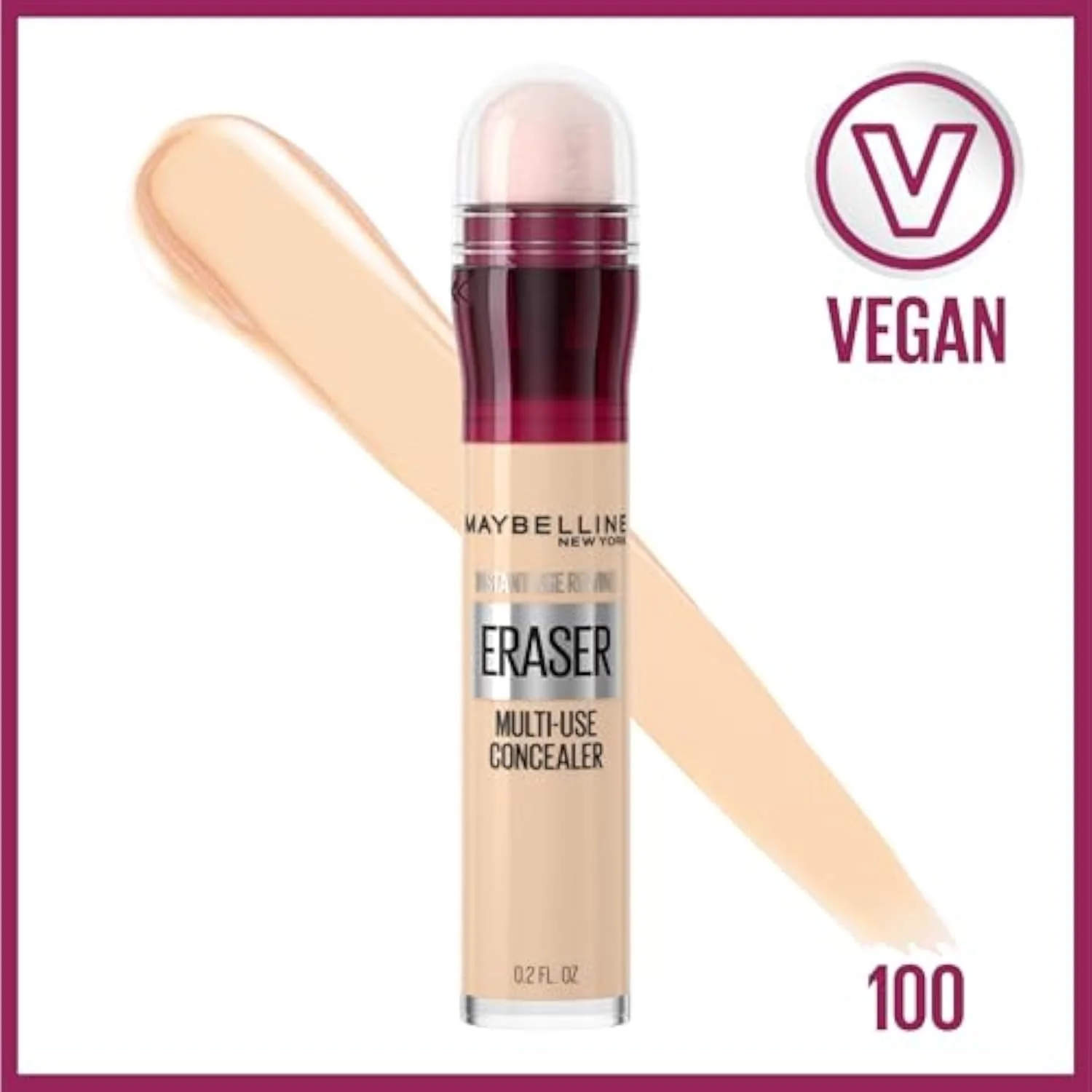 Maybelline Instant Age Rewind Eraser Dark Circles Treatment Multi-Use Concealer, 100, 1 Count (Packaging May Vary)