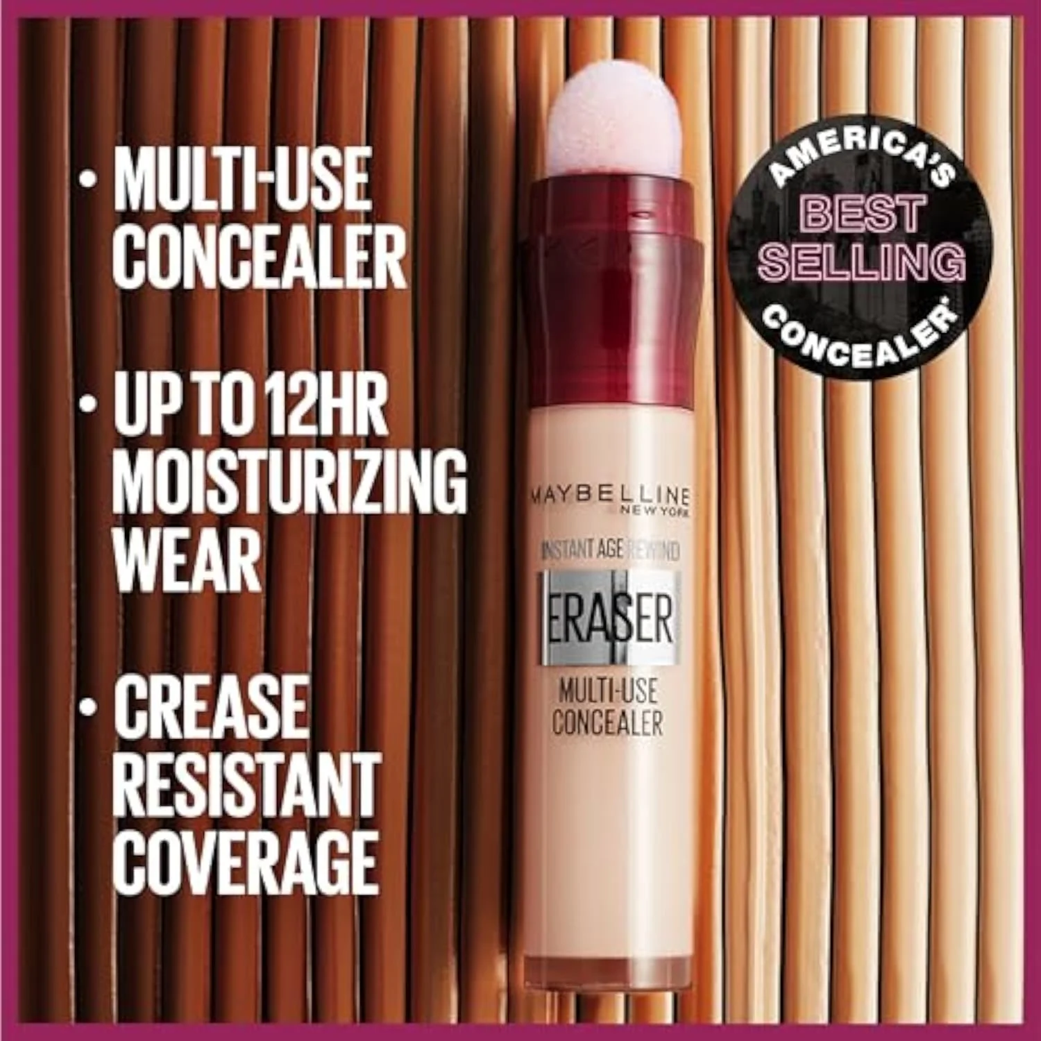 Maybelline Instant Age Rewind Eraser Dark Circles Treatment Multi-Use Concealer, 100, 1 Count (Packaging May Vary)