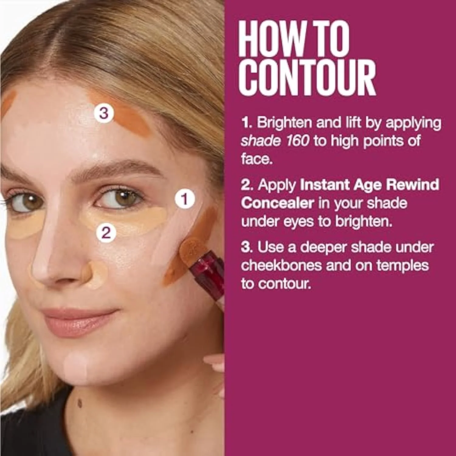 Maybelline Instant Age Rewind Eraser Dark Circles Treatment Multi-Use Concealer, 100, 1 Count (Packaging May Vary)
