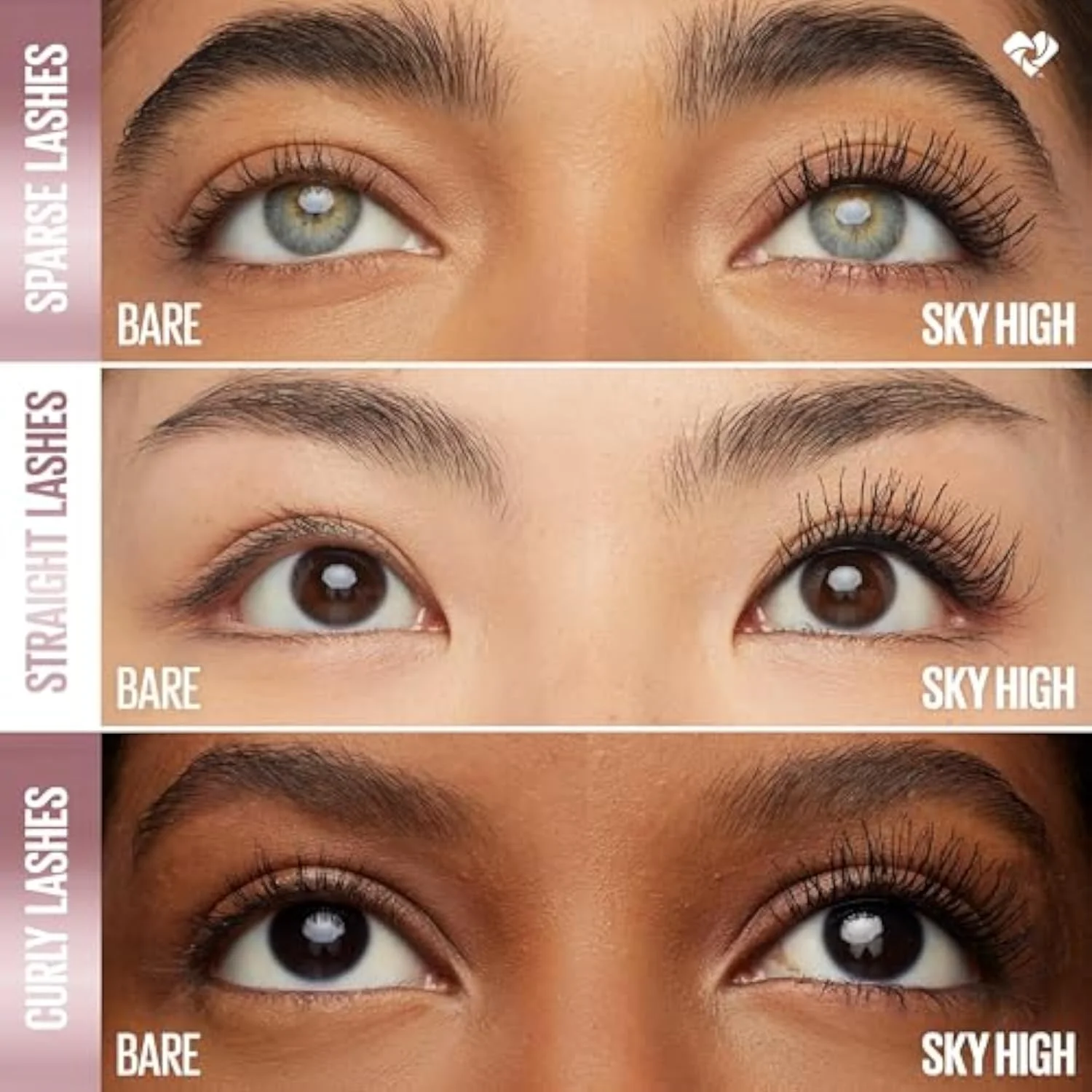 Maybelline Lash Sensational Sky High Waterproof Mascara Makeup, Volumizing, Lengthening, Defining, Curling, Multiplying, Buildable Formula, Very Black, 1 Count