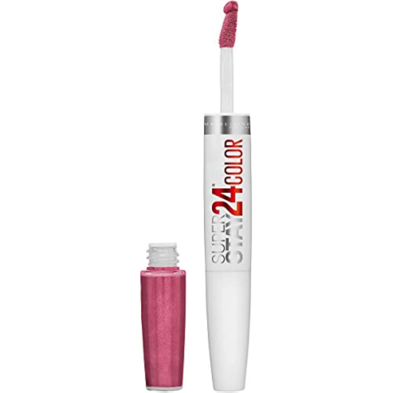 Maybelline Super Stay 24, 2-Step Liquid Lipstick Makeup, Long Lasting Highly Pigmented Color with Moisturizing Balm, Blush On, Pink, 1 Count
