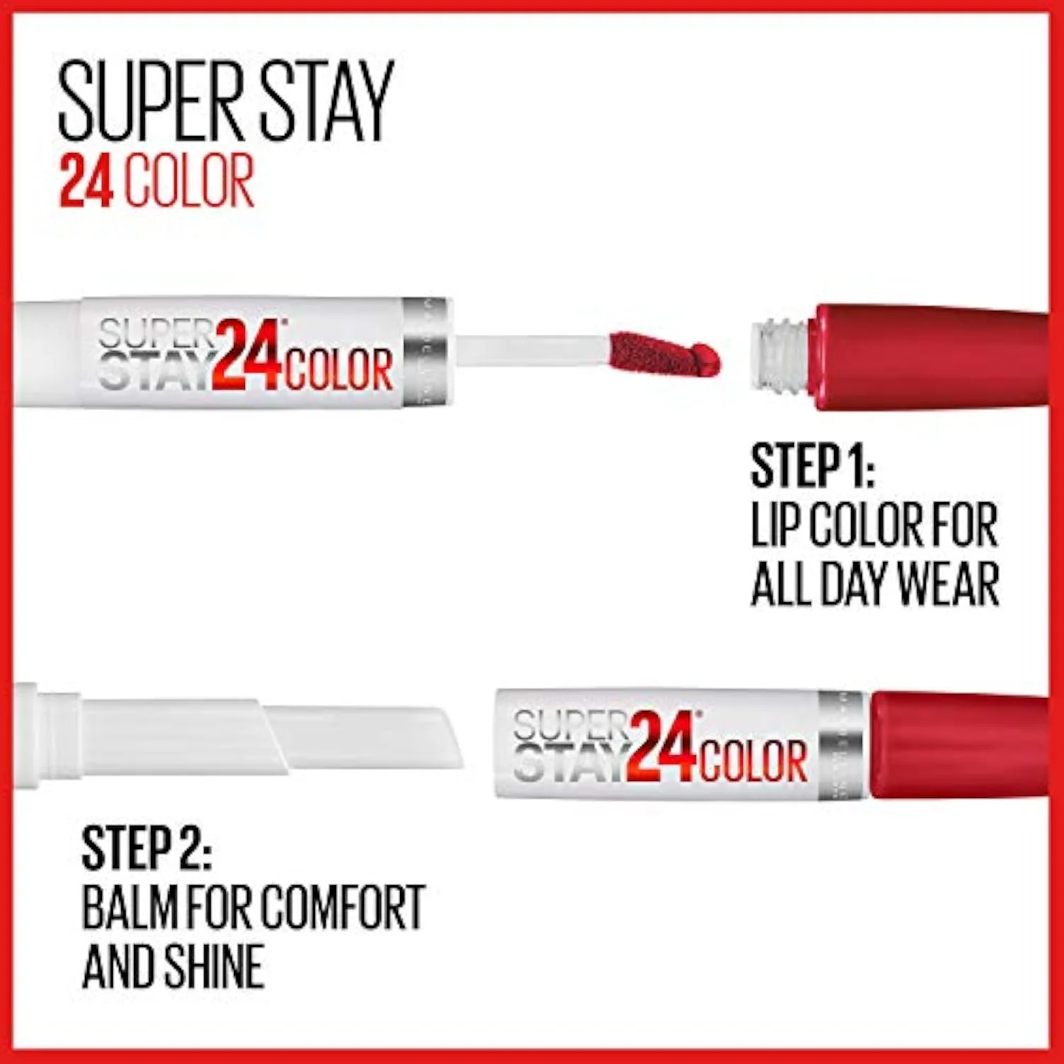 Maybelline Super Stay 24, 2-Step Liquid Lipstick Makeup, Long Lasting Highly Pigmented Color with Moisturizing Balm, Blush On, Pink, 1 Count