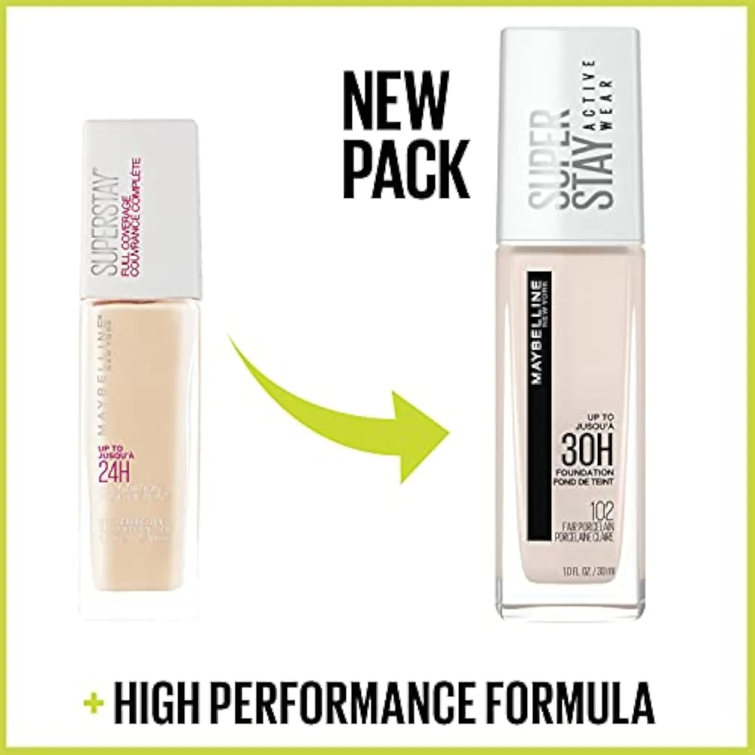 Maybelline Super Stay Full Coverage Liquid Foundation Active Wear Makeup, Up to 30Hr Wear, Transfer, Sweat & Water Resistant, Matte Finish, Medium Beige, 1 Count