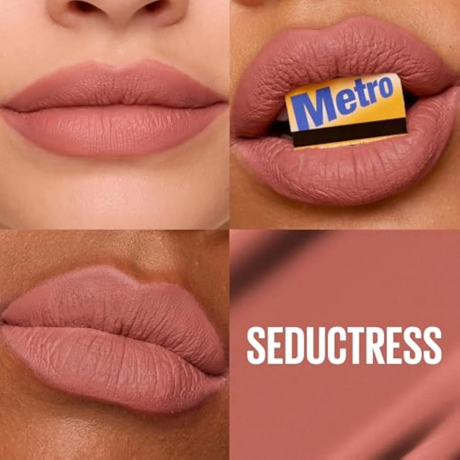 Maybelline Super Stay Matte Ink Liquid Lipstick Makeup, Long Lasting High Impact Color, Up to 16H Wear, Seductress, Light Rosey Nude, 1 Count
