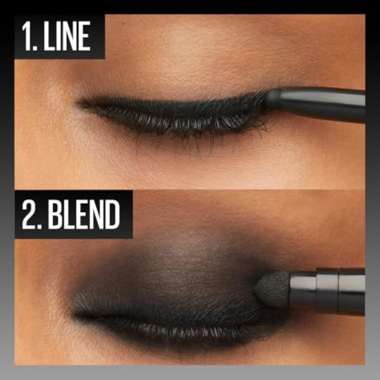 Maybelline Tattoo Studio Automatic Gel Pencil Waterproof Eyeliner, Blendable, Smudge Resistant, Matte Eyeliner For Up To 36HR Wear, Pitch Black (Smokey Black), Packaging May Vary