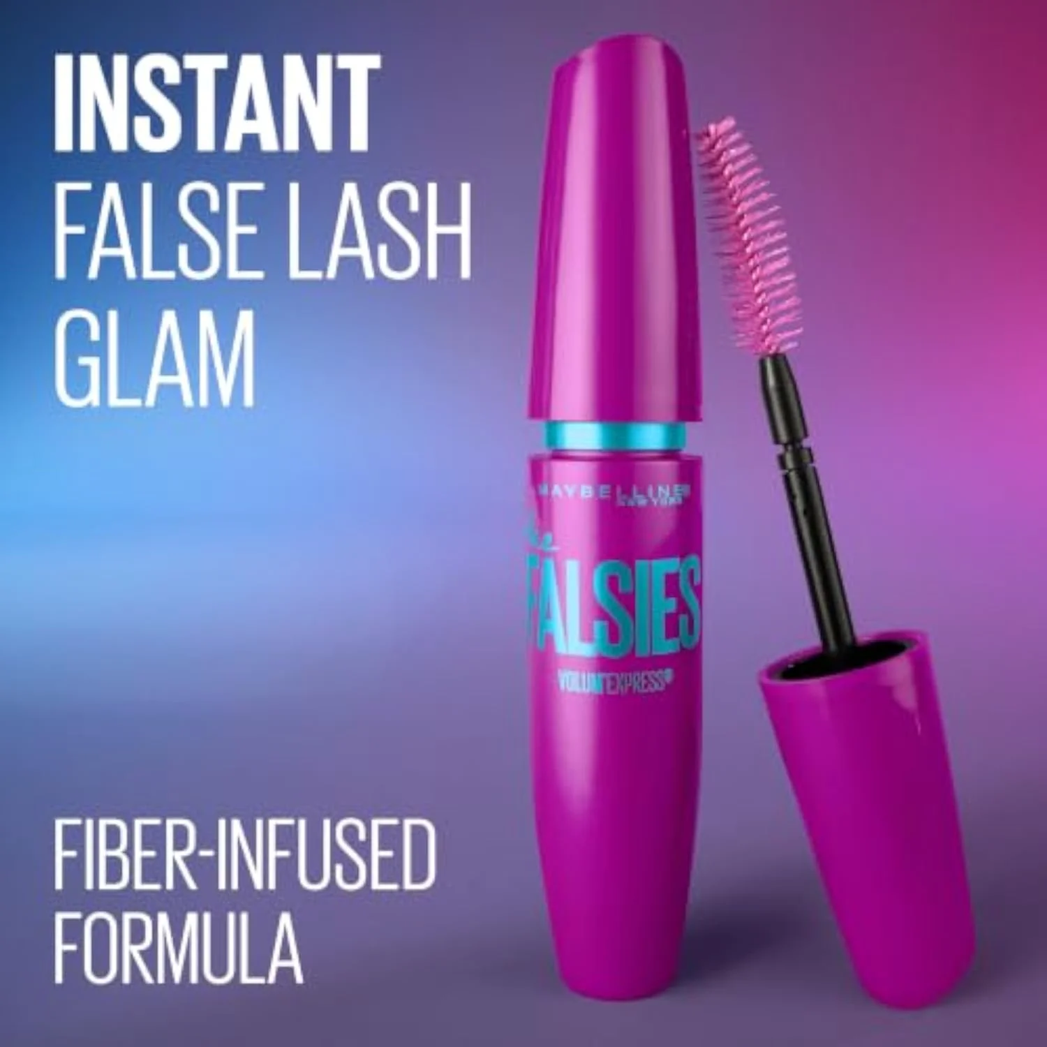Maybelline Volum' Express The Falsies Waterproof Mascara, Volumizing and Separating Make Up Formula, Very Black, 1 Count