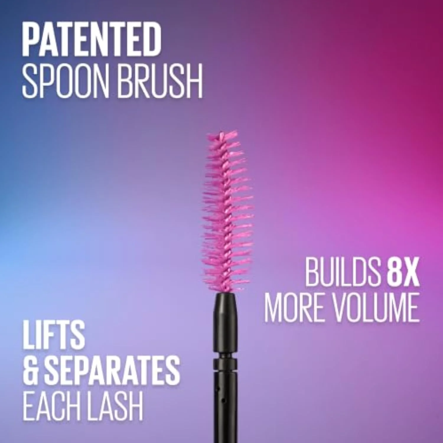 Maybelline Volum' Express The Falsies Waterproof Mascara, Volumizing and Separating Make Up Formula, Very Black, 1 Count