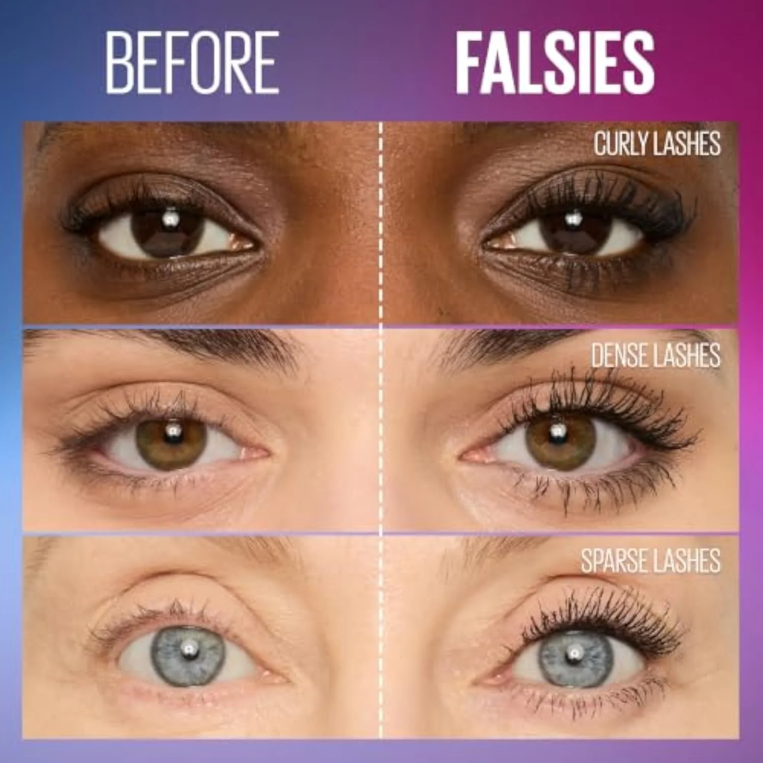 Maybelline Volum' Express The Falsies Waterproof Mascara, Volumizing and Separating Make Up Formula, Very Black, 1 Count