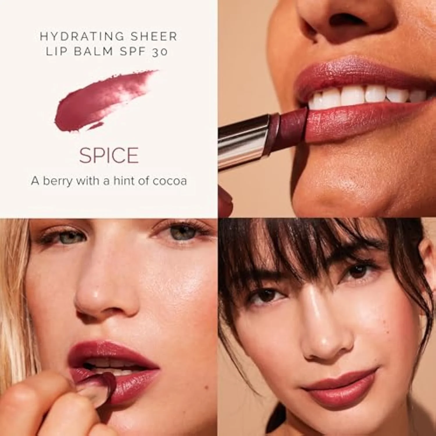 Hydrating Sheer Lip Balm SPF 30, 0.15 oz, Spice