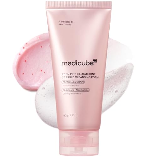 Facial Cleanser PDRN Pink Glutathione Capsule Foam Cleanser