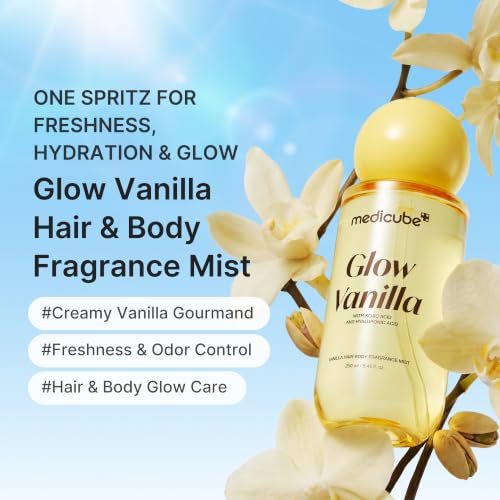 Fresh & Glow Body Duo: Kojic Acid Body Wash and Glow Vanilla Hair & Body Fragrance Mist |