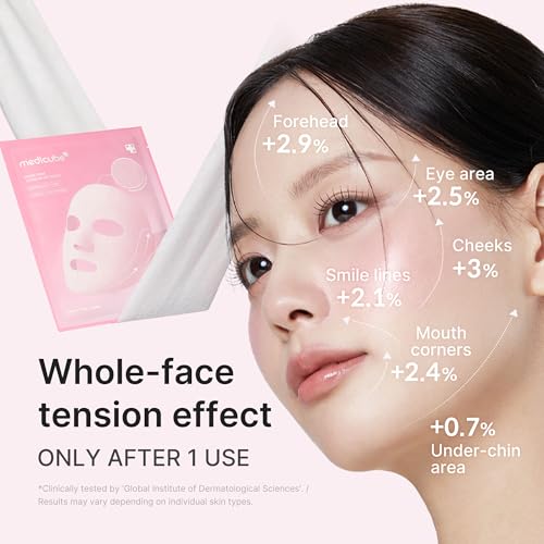 PDRN Pink Tension Up Sheet Mask - 3-Step Contouring Mask