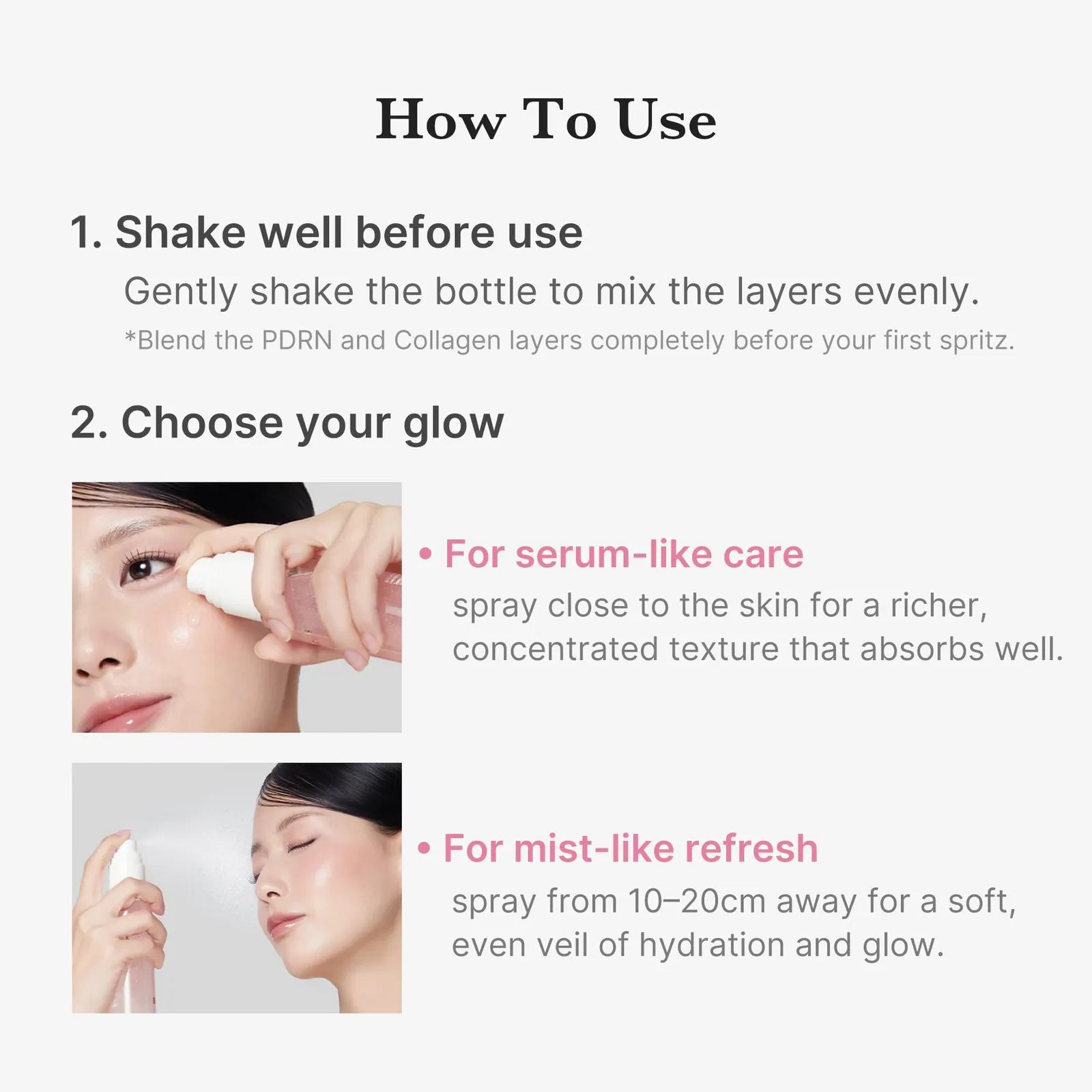Pink PDRN Collagen Jelly Mist Serum