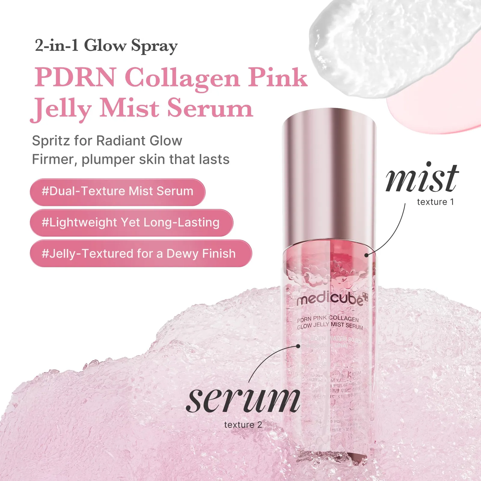 Pink PDRN Collagen Jelly Mist Serum