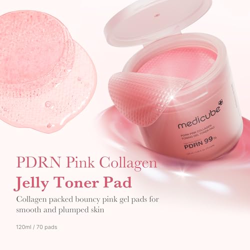 Toner Pads Salmon DNA PDRN Pink Collagen Jelly Pad for Soothing