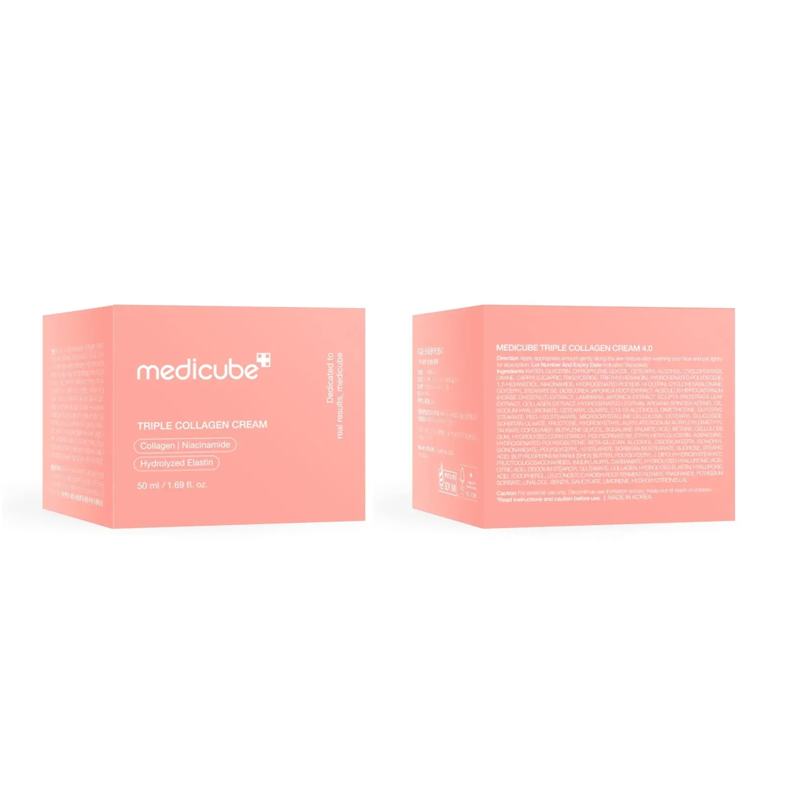Triple Collagen Cream - Hydrating & Firming Moisturizer with Hyaluronic Acid, Premium Elastin, Shea Butter