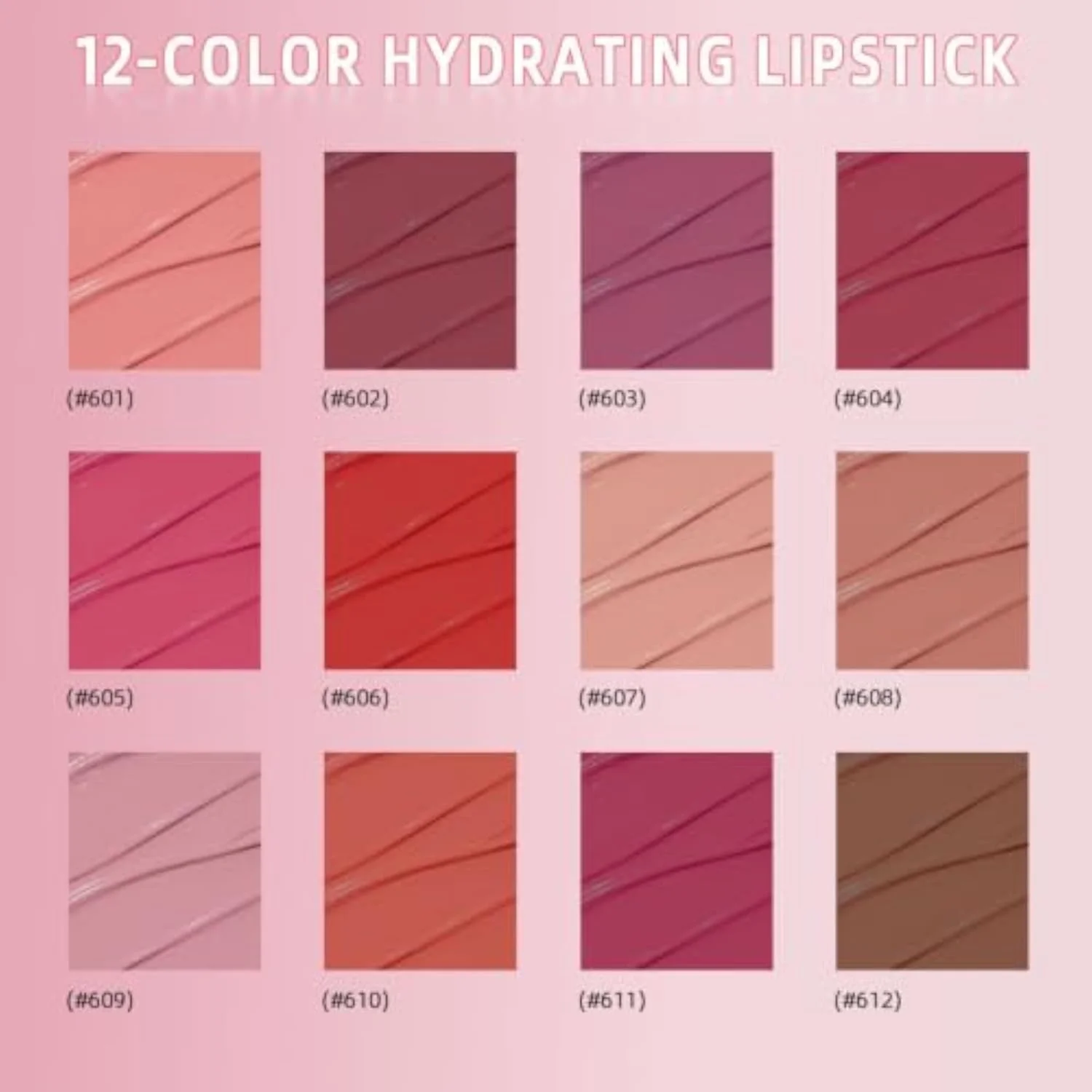 Pale Nude Hydrating Cream Lipstick Satin Matte Finish, Natural Moisture Lipstick with Vitamin E, Smooth Hydrating High Pigmented Lip Crayon for Women Waterproof, Comfortable