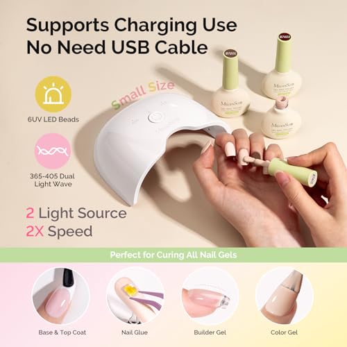 Gel Nail Kit with Cordless UV Lamp
