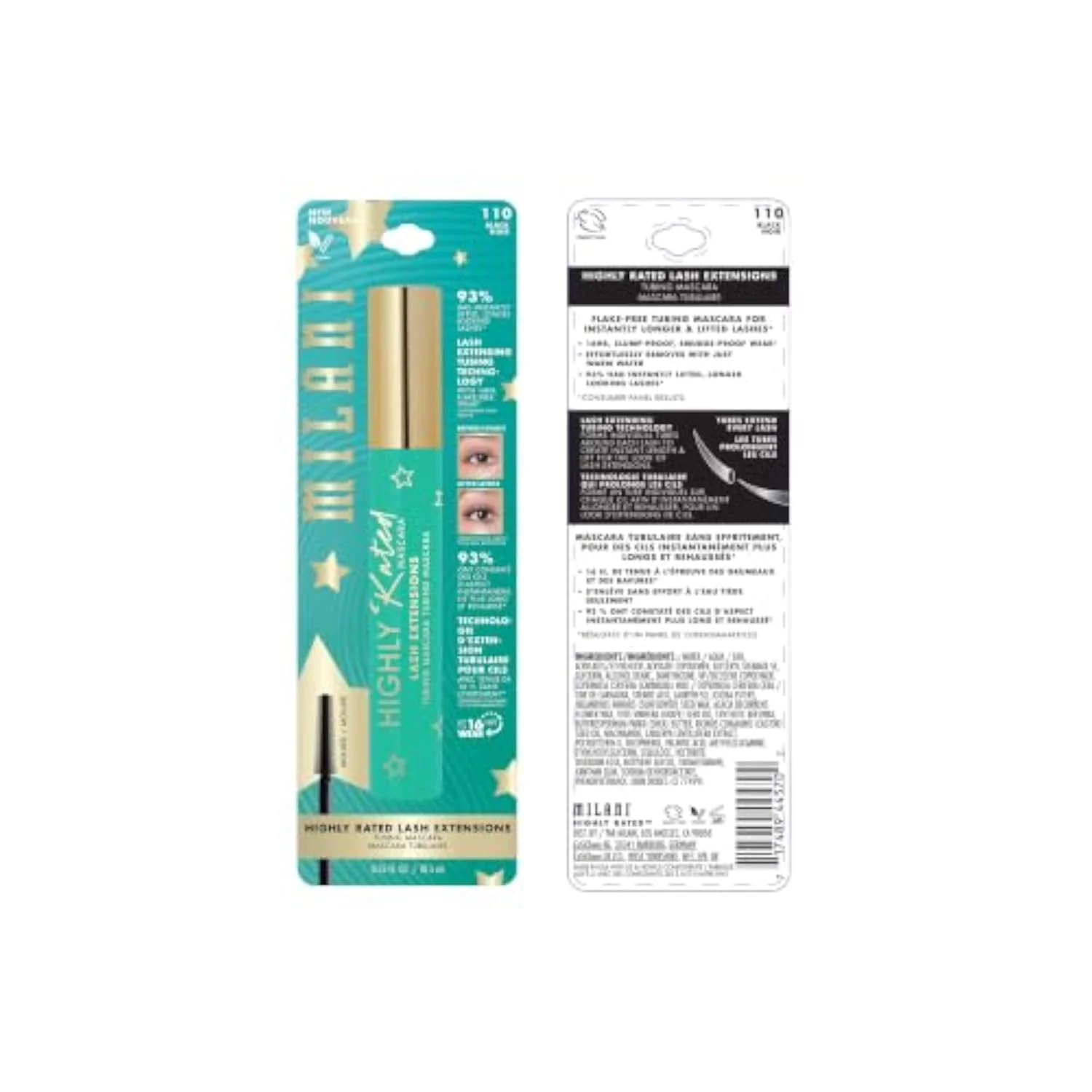Highly Rated Tubing Mascara for Length, No Smudge Mascara - Black