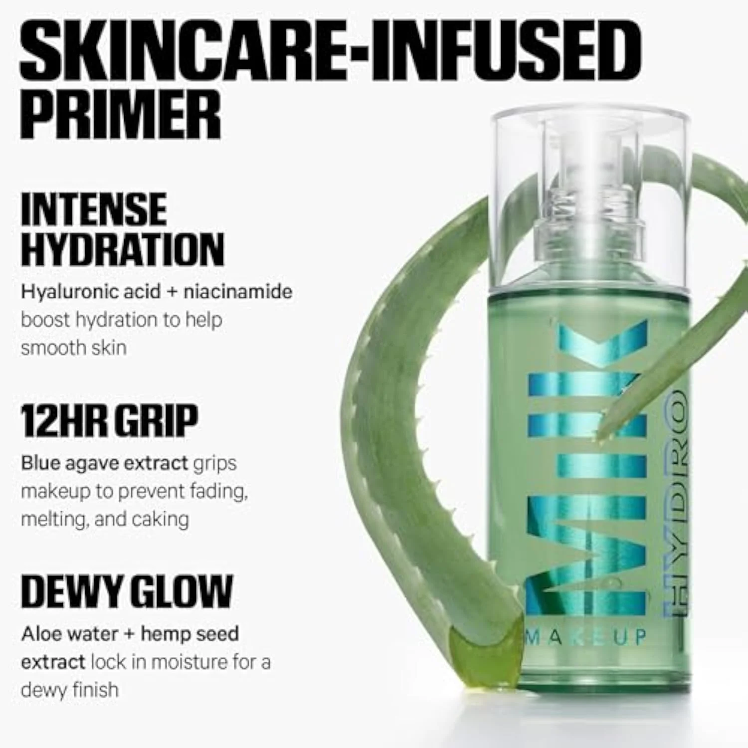 Hydro Grip Primer with Hyaluronic Acid + Niacinamide – Hydrating Face Primer Grips Makeup for Up to 12 Hours – Silicone-Free, Lightweight Gel with Dewy Finish – 1 oz