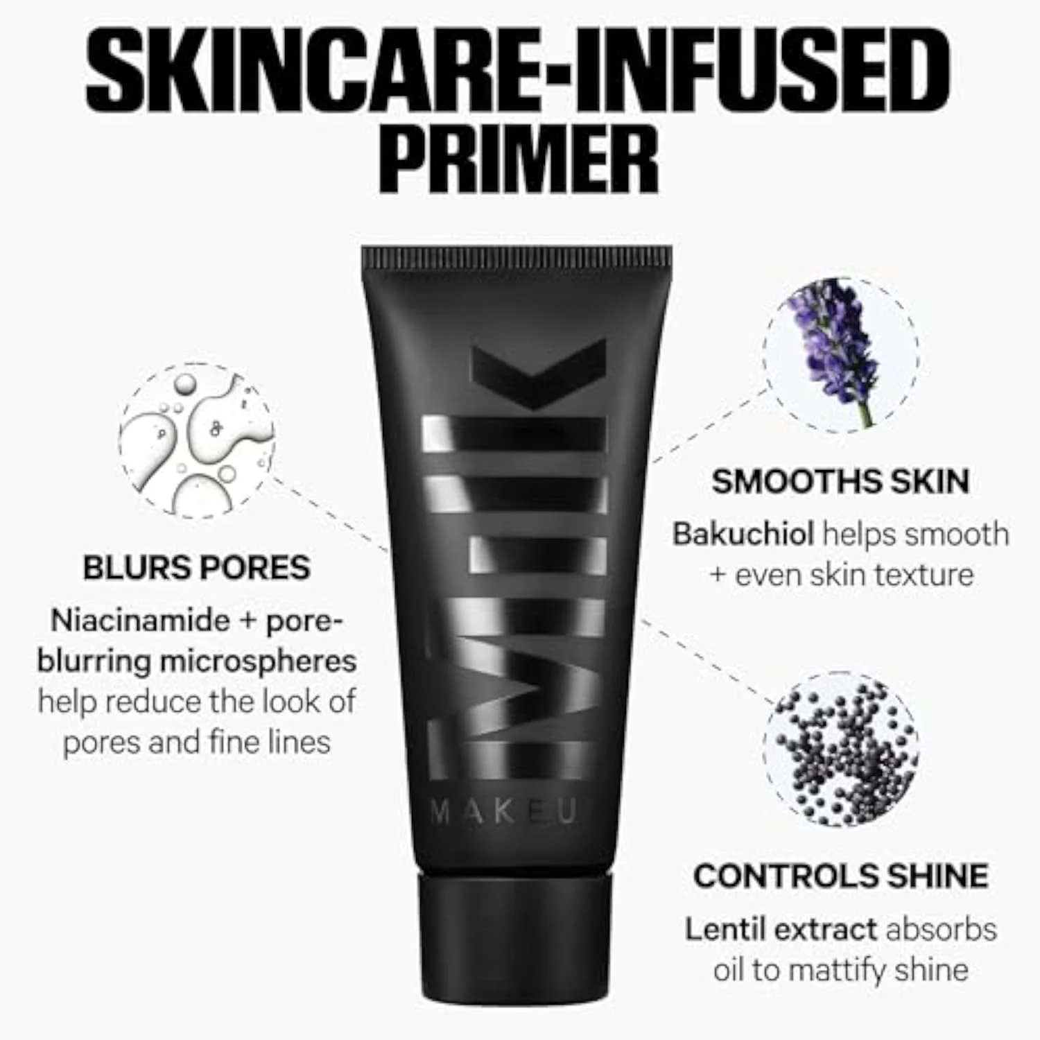 Pore Eclipse Mattifying Primer – Blurs Pores, Controls Shine + Holds Makeup for Up to 12 Hours – Creates a Smooth, Even Base for a Soft, Long-Lasting Matte Finish – 0.6
