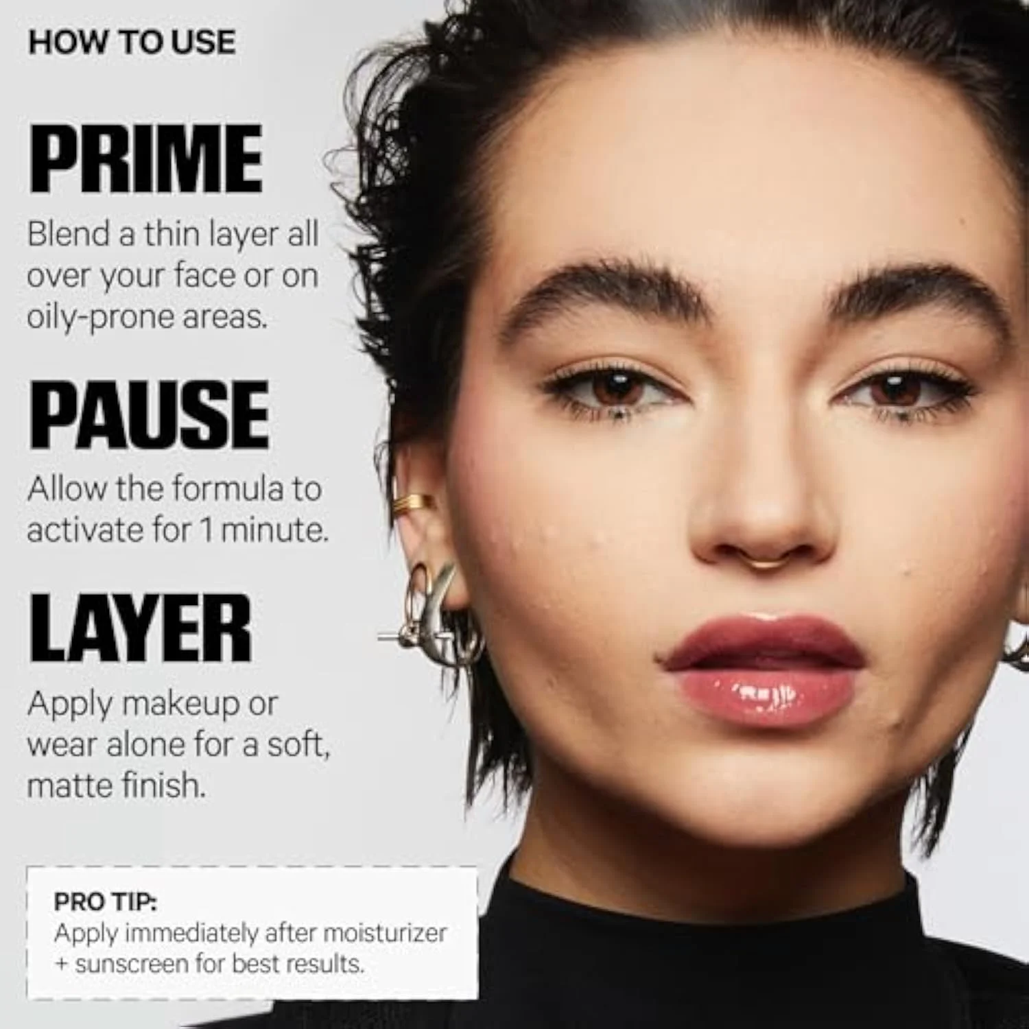 Pore Eclipse Mattifying Primer – Blurs Pores, Controls Shine + Holds Makeup for Up to 12 Hours – Creates a Smooth, Even Base for a Soft, Long-Lasting Matte Finish – 0.6