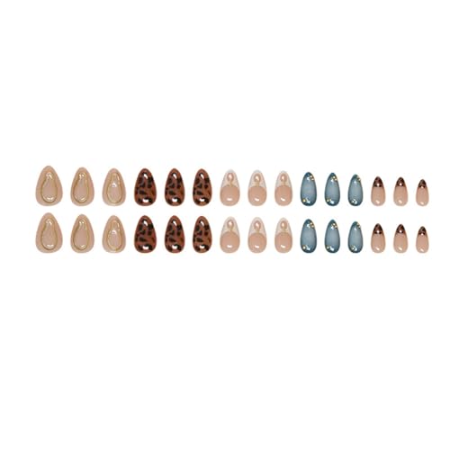 Press on Nails Medium Almond French Tip False Nails