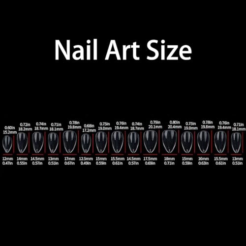 Red Press On Nails Medium Almond Burgundy Glossy Full Cover Reusable Acrylic Fake Nails Se