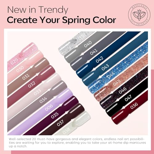 Dip Powder Nail Starter Kit 40 Pcs 20 Colors