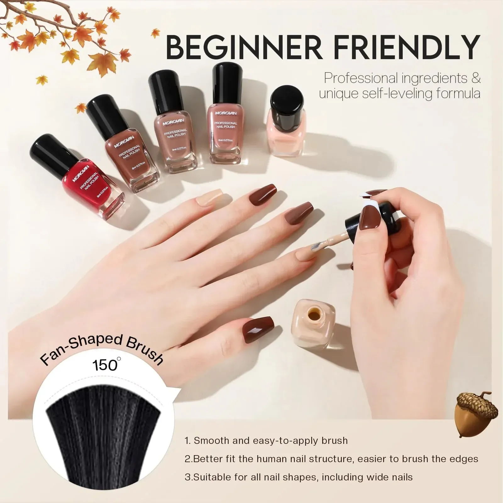 Brown Nail Polish Set