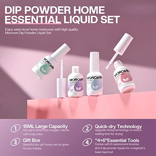 Dip Powder Liquid Set Activator Base Top