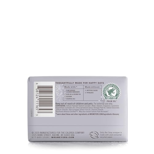 CLEAN DAY Bar Soap, Use as Body Wash or Hand Soap, Made with Essential Oils, Lavender, 5.3 oz, 1 Bar