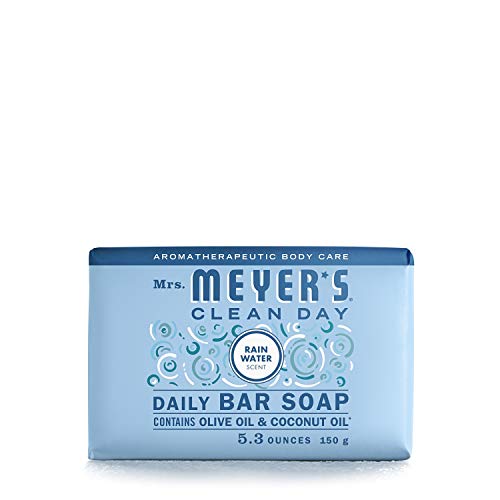 CLEAN DAY Bar Soap, Use as Body Wash or Hand Soap, Made with Essential Oils, Rain Water, 5.3 oz, 1 Bar
