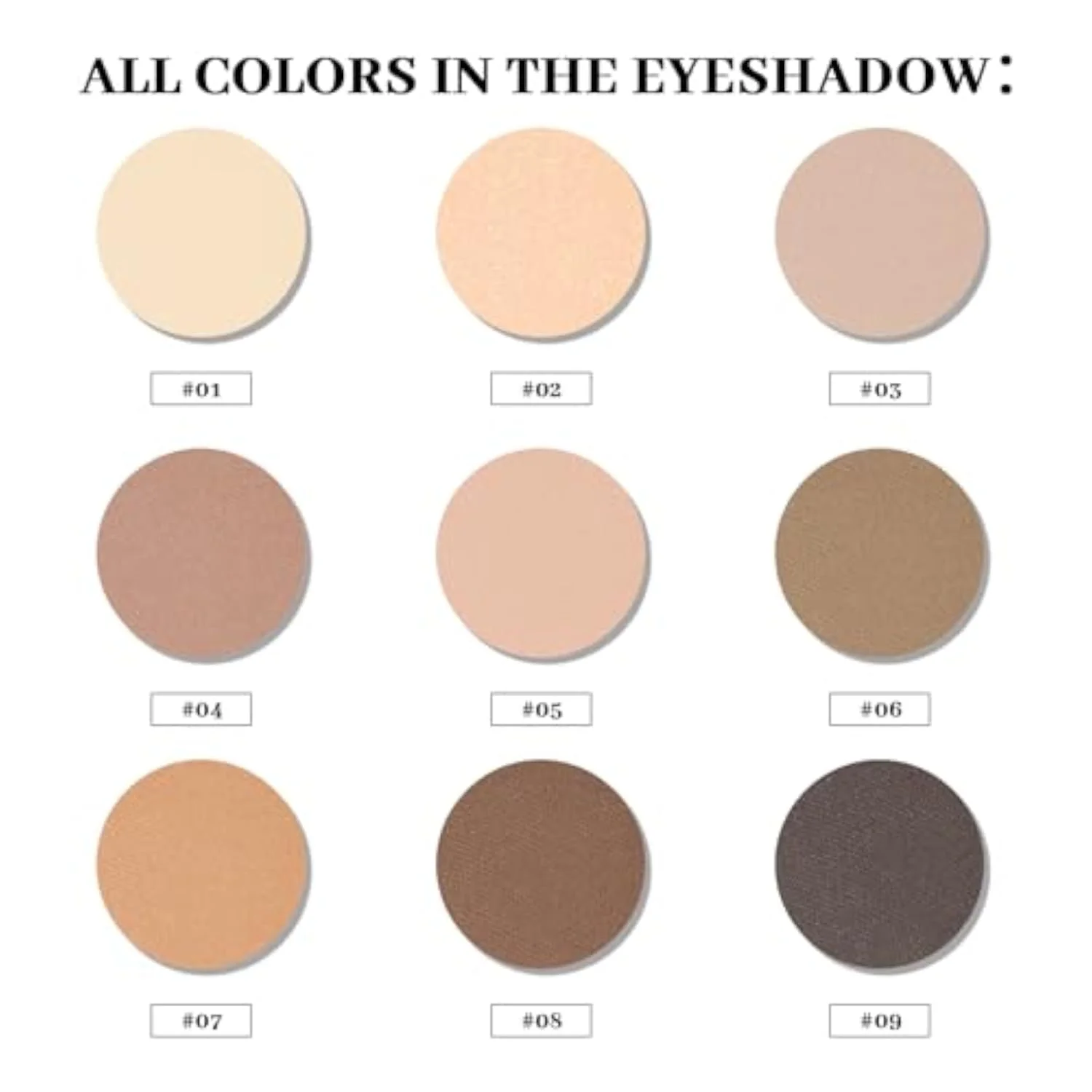 Neutral Eyeshadow Palette, Nude Eyeshadow Palette, Matte Eye Shadow Makeup Palette with Mirror, Long-Lasting Wear, Vegan, Cruelty-Free - 0.5oz (Nude Matte)