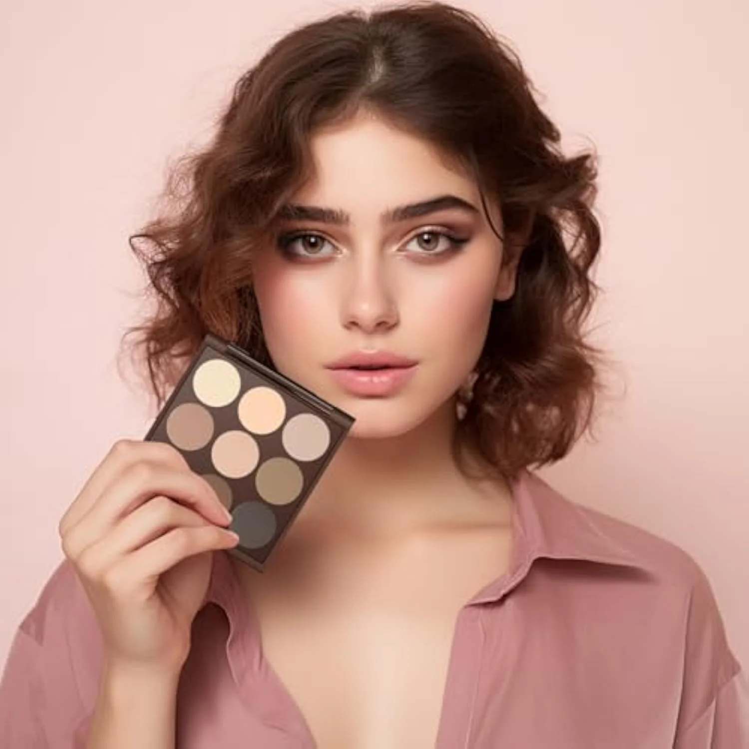 Neutral Eyeshadow Palette, Nude Eyeshadow Palette, Matte Eye Shadow Makeup Palette with Mirror, Long-Lasting Wear, Vegan, Cruelty-Free - 0.5oz (Nude Matte)