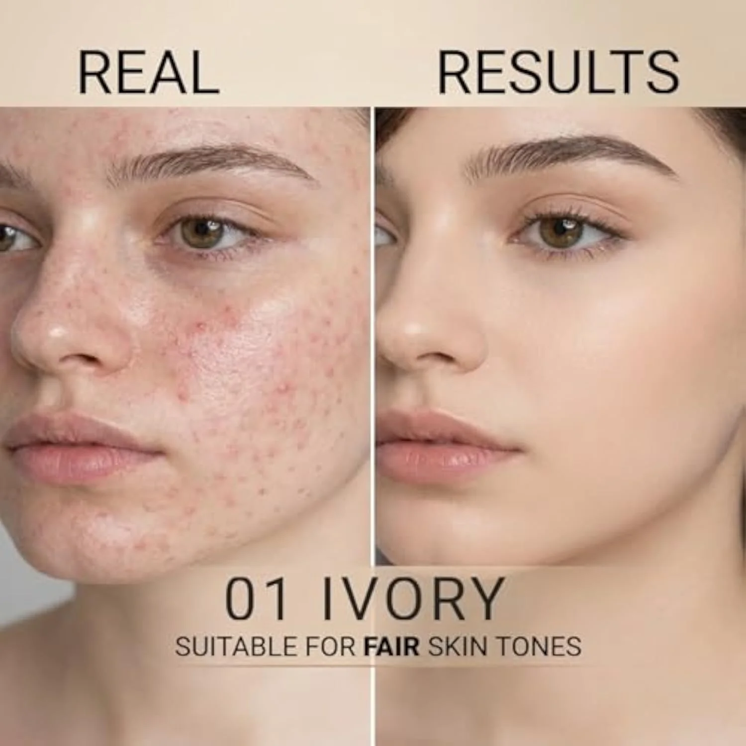 CC Cream Foundation, Oil Control Color Correcting Face Makeup CC Matte Poreless, Lightweight Medium Coverage Hydrating Formula, Long Lasting Soft Natural Finish for Oily Ski