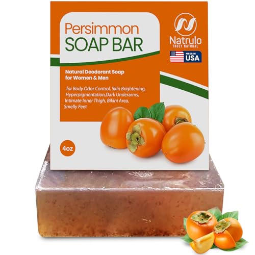 Persimmon Soap Bar for Body Odor Control – Purifying Deodorizing Body Wash with Japanese P