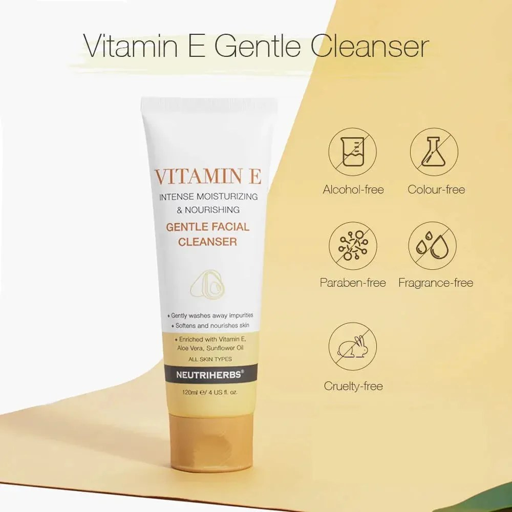 Face Cleanser with Vitamin E All Skin Types, 4 fl.oz