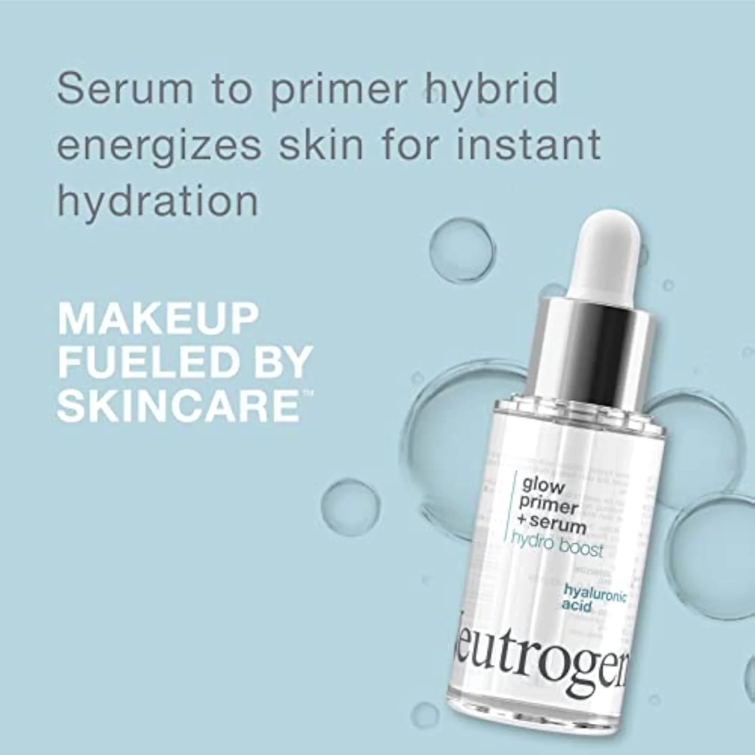 Hydro Boost Glow Booster Primer & Serum, Hydrating & Moisturizing Face Serum-to-Primer Hybrid, Infused with Purified Hyaluronic Acid & Designed to Instantly Hydrate, 1.0