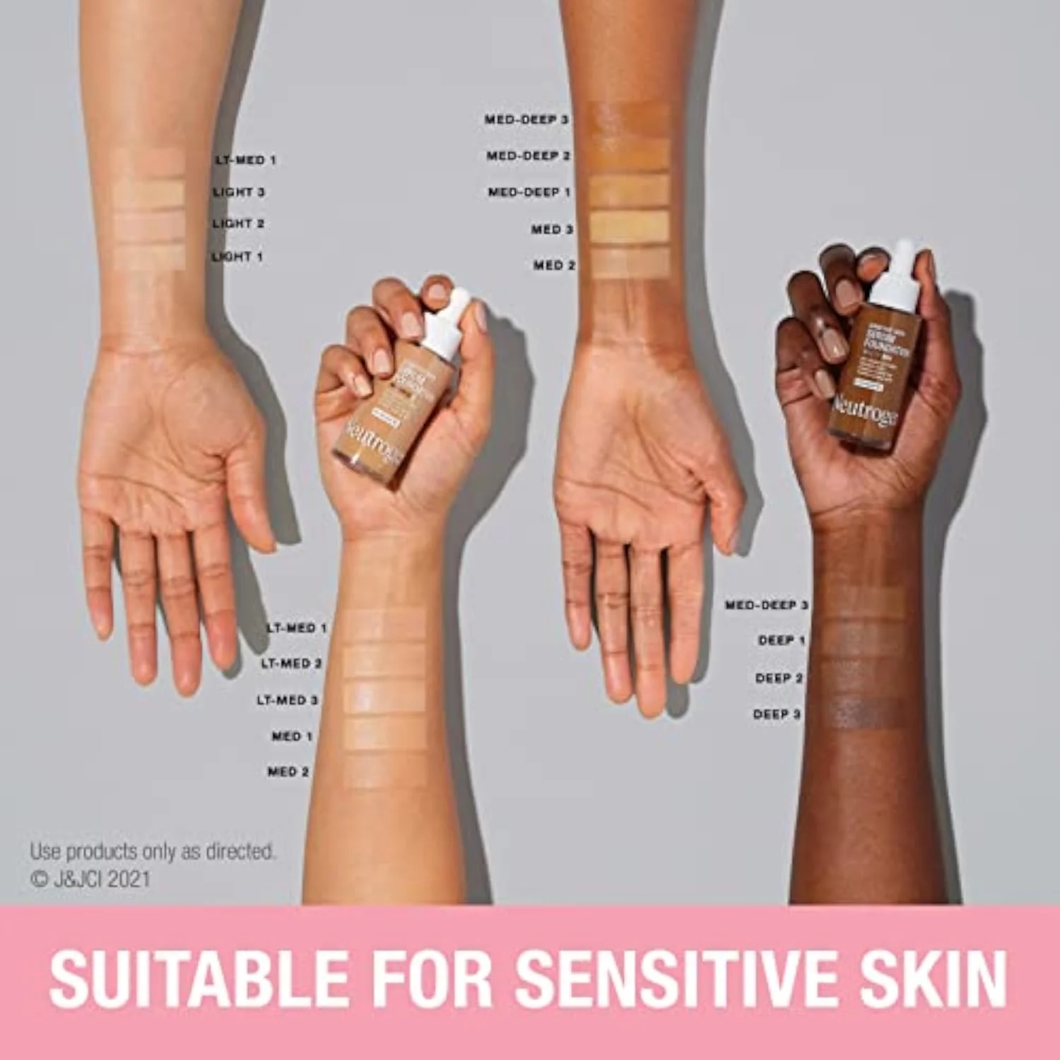 Sensitive Skin Serum Foundation, Light 01, 1 oz