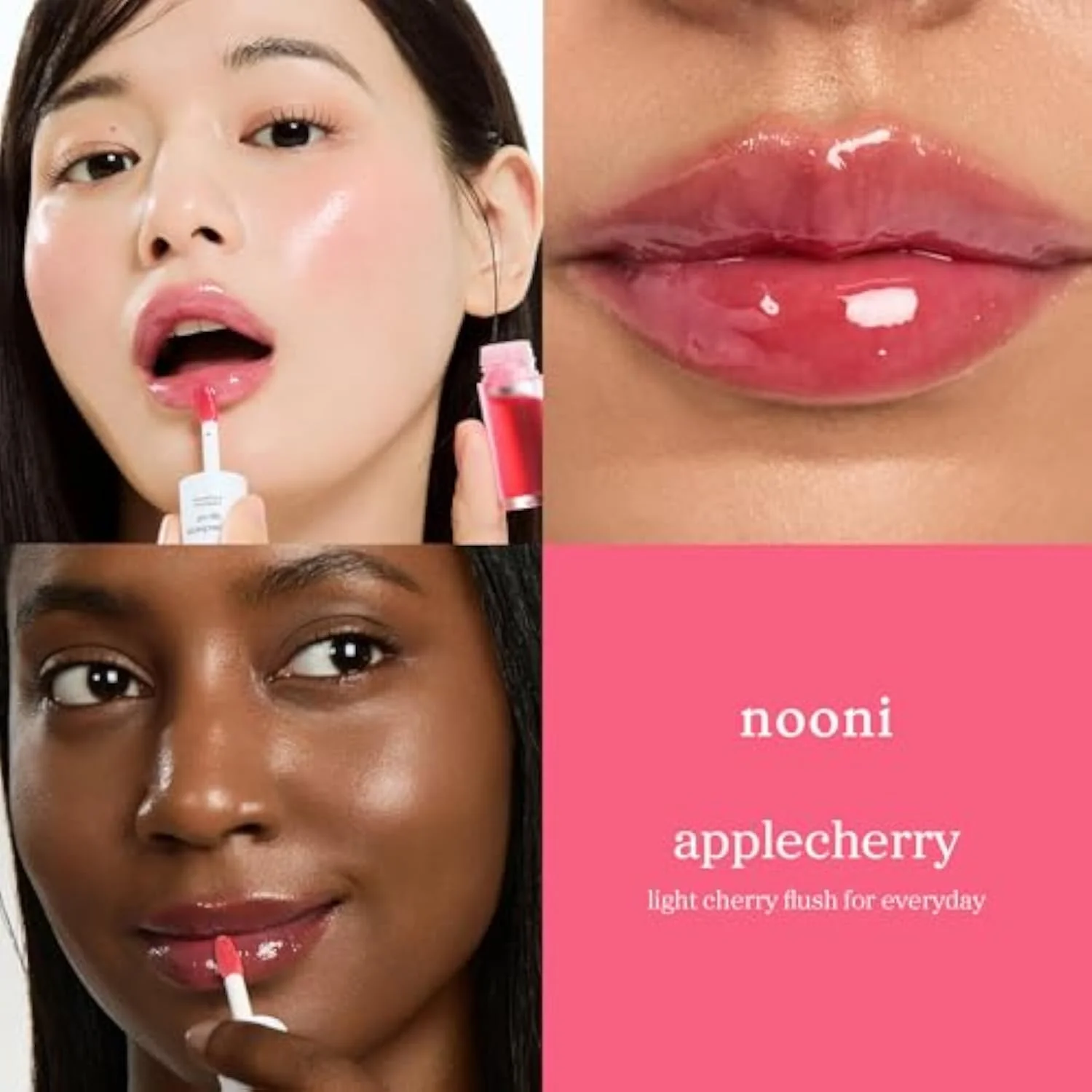 Korean Lip Oil - Applecherry - Plumping & Hydrating Tinted Lip Gloss
