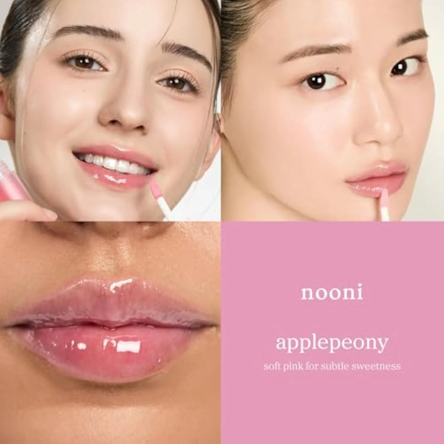 Korean Lip Oil - Applepeony - Plumping & Hydrating Tinted Lip Gloss