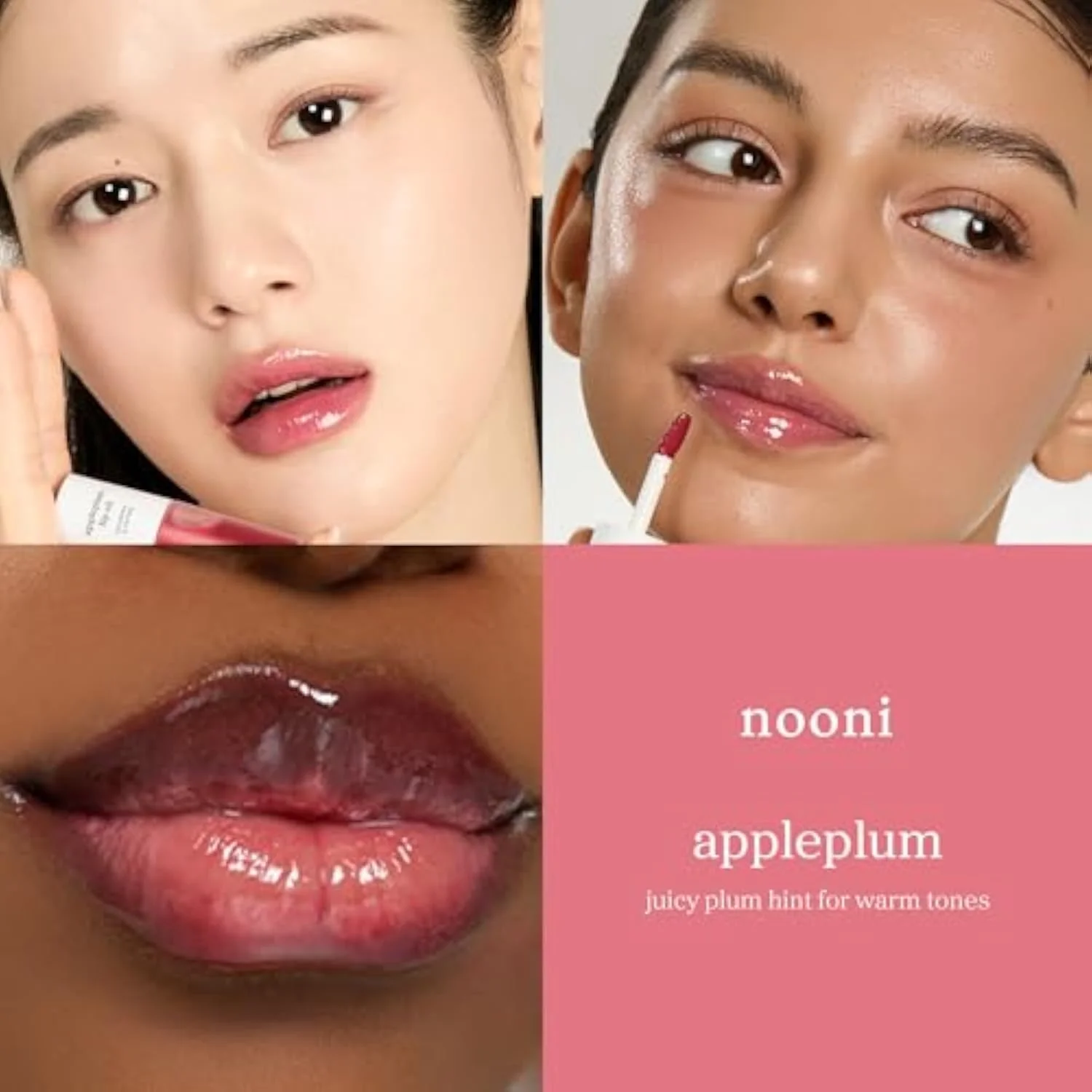 Korean Lip Oil - Appleplum - Plumping & Hydrating Tinted Lip Gloss