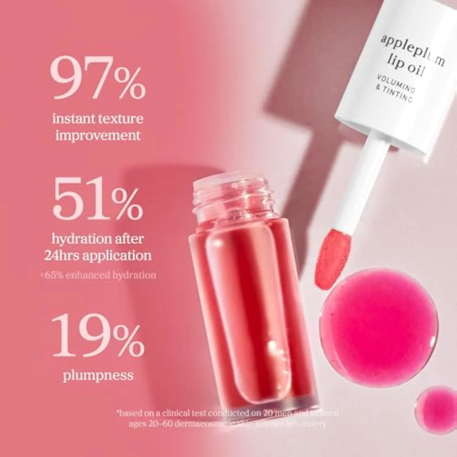 Korean Lip Oil - Appleplum - Plumping & Hydrating Tinted Lip Gloss