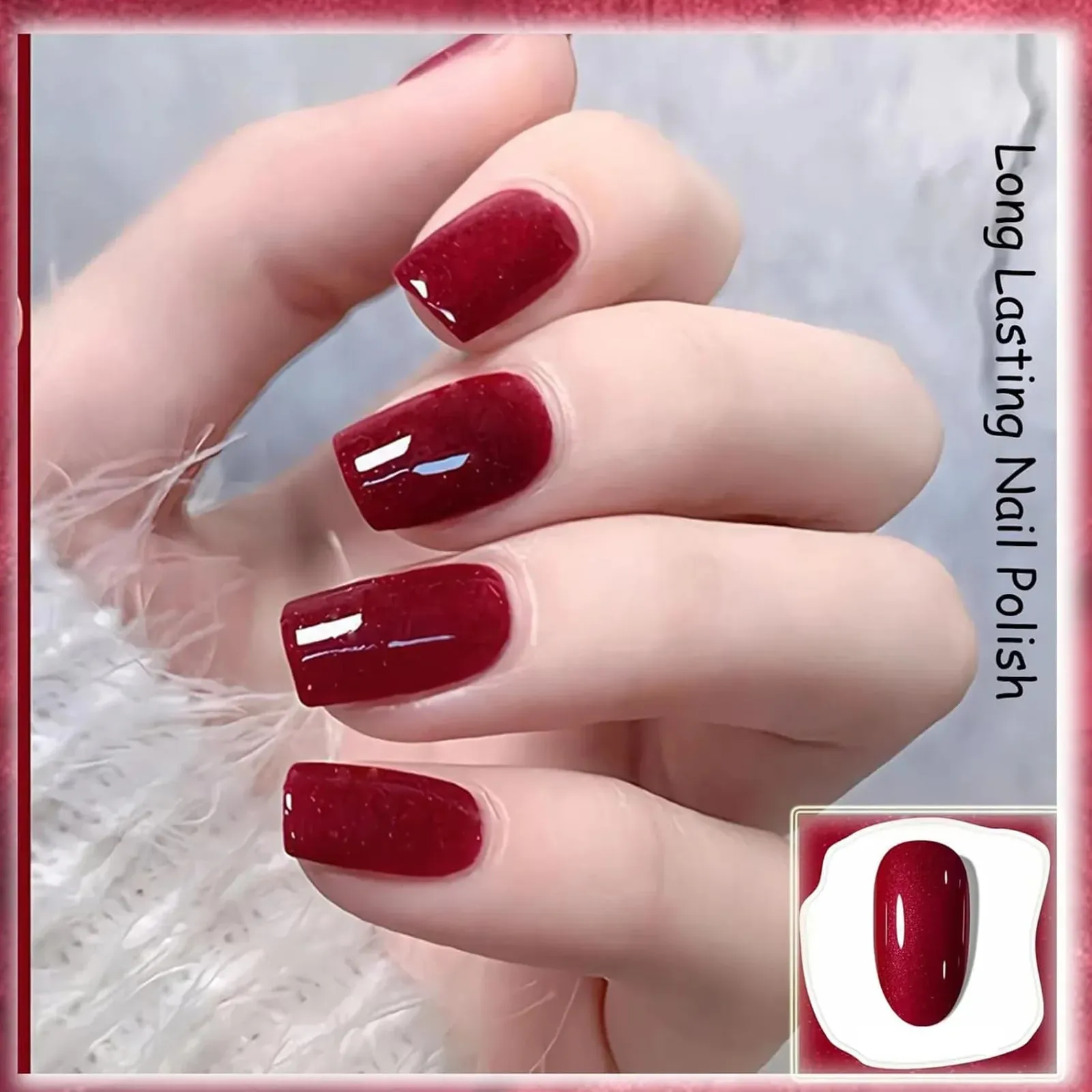 Bright Red Pearlescent Nail Polish
