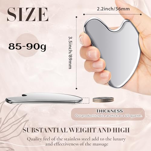 304 Stainless Steel Heart Gua Sha